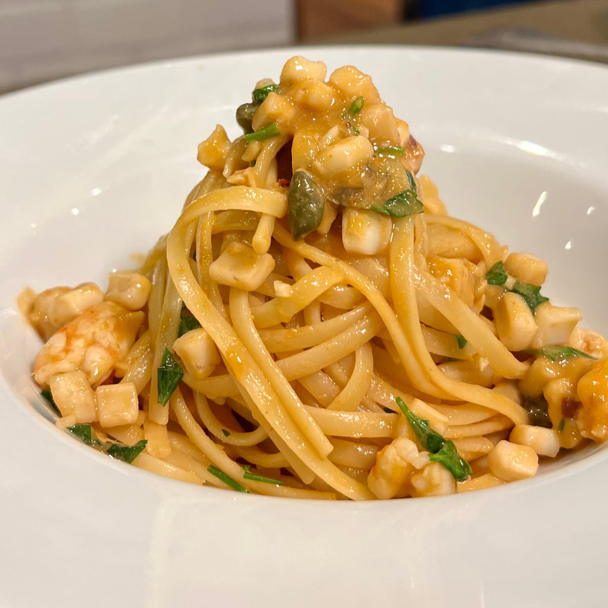 Sicilian Linguine with Seafood