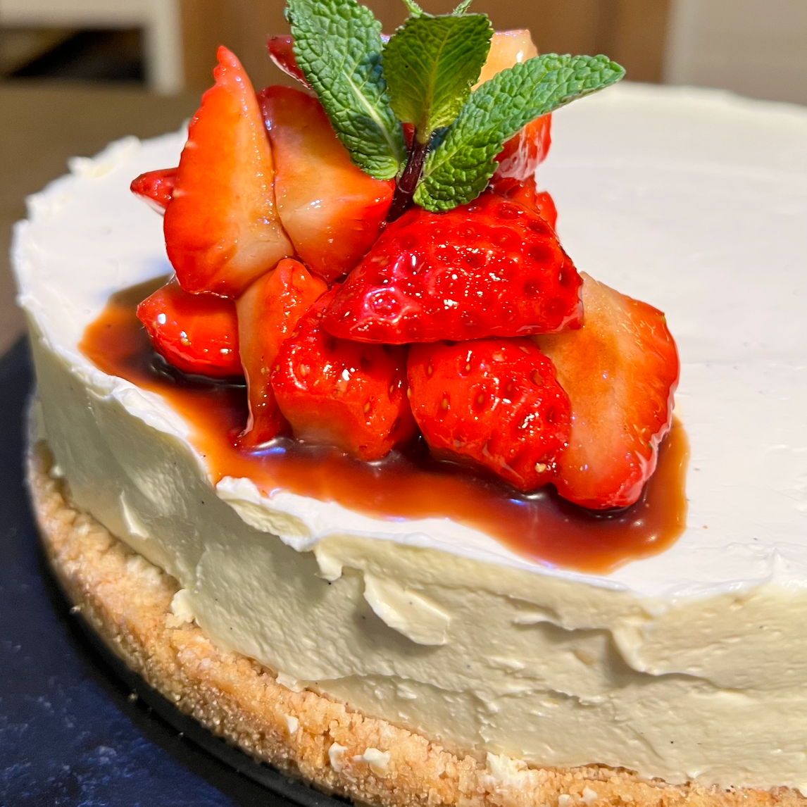 Strawberry and Balsamic Cheesecake