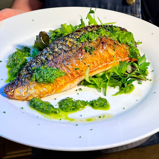 Pan Fried Mackerel with Salsa Verde